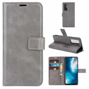 Retro Calf Pattern Buckle Horizontal Flip Leather Case with Holder & Card Slots & Wallet For Vivo V20 SE / Y70(Gray)