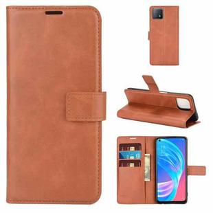 Retro Calf Pattern Buckle Horizontal Flip Leather Case with Holder & Card Slots & Wallet For OPPO A72 5G / A73 5G(Light Brown)