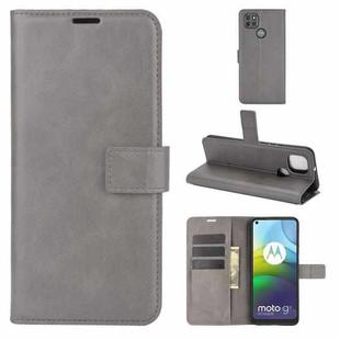 Retro Calf Pattern Buckle Horizontal Flip Leather Case with Holder & Card Slots & Wallet For Motorola Moto G9 Power(Gray)