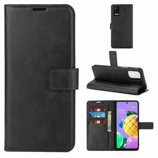 Retro Calf Pattern Buckle Horizontal Flip Leather Case with Holder & Card Slots & Wallet For LG K52 / K62 / Q52(Black)