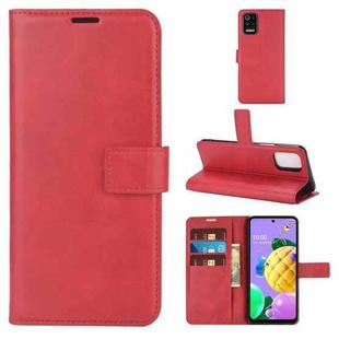 Retro Calf Pattern Buckle Horizontal Flip Leather Case with Holder & Card Slots & Wallet For LG K52 / K62 / Q52(Red)