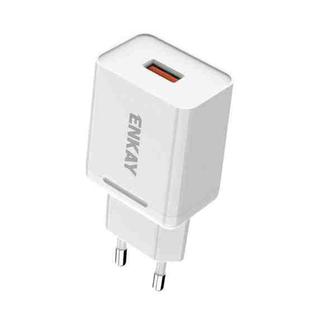 ENKAY Hat-Prince T033 18W USB QC 3.0 Fast Charging Travel Charger Power Adapter, EU Plug