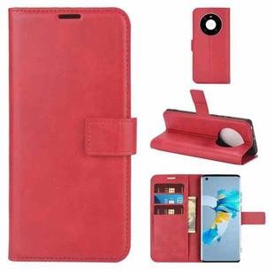 For Huawei Mate 40 Retro Calf Pattern Buckle Horizontal Flip Leather Case with Holder & Card Slots & Wallet(Red)