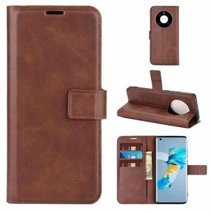 For Huawei Mate 40 Retro Calf Pattern Buckle Horizontal Flip Leather Case with Holder & Card Slots & Wallet(Dark Brown)