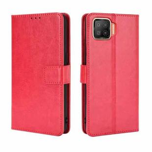 For OPPO F17 / A73 2020 Retro Crazy Horse Texture Horizontal Flip Leather Case with Holder & Card Slots & Photo Frame(Red)