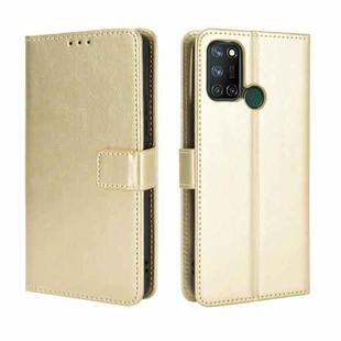 For OPPO Realme C17 / Realme 7i Retro Crazy Horse Texture Horizontal Flip Leather Case with Holder & Card Slots & Photo Frame(Gold)