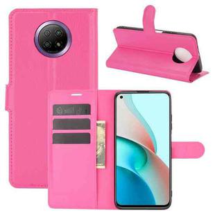 For Xiaomi Redmi Note 9 5G Litchi Texture Horizontal Flip Protective Case with Holder & Card Slots & Wallet(Rose Red)