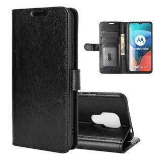 For Motorola Moto E7 R64 Texture Single Horizontal Flip Protective Case with Holder & Card Slots & Wallet& Photo Frame(Black)