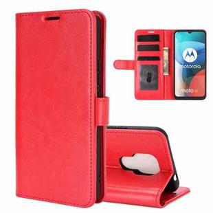 For Motorola Moto E7 R64 Texture Single Horizontal Flip Protective Case with Holder & Card Slots & Wallet& Photo Frame(Red)