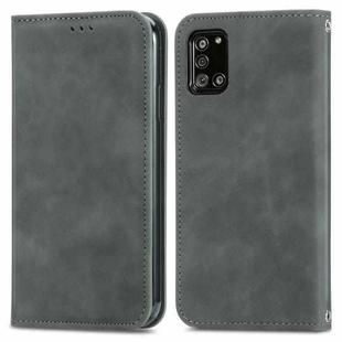 For Samsung Galaxy A32 5G Retro Skin Feel Business Magnetic Horizontal Flip Leather Case with Holder & Card Slots & Wallet & Photo Frame(Grey)