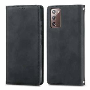 For Samsung Galaxy Note20 Retro Skin Feel Business Magnetic Horizontal Flip Leather Case with Holder & Card Slots & Wallet & Photo Frame(Black)