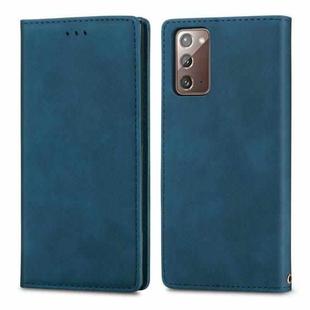 For Samsung Galaxy Note20 Retro Skin Feel Business Magnetic Horizontal Flip Leather Case with Holder & Card Slots & Wallet & Photo Frame(Blue)