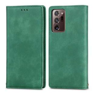 For Samsung Galaxy Note20 Ultra Retro Skin Feel Business Magnetic Horizontal Flip Leather Case with Holder & Card Slots & Wallet & Photo Frame(Green)