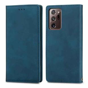 For Samsung Galaxy Note20 Ultra Retro Skin Feel Business Magnetic Horizontal Flip Leather Case with Holder & Card Slots & Wallet & Photo Frame(Blue)