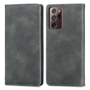 For Samsung Galaxy Note20 Ultra Retro Skin Feel Business Magnetic Horizontal Flip Leather Case with Holder & Card Slots & Wallet & Photo Frame(Grey)