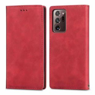 For Samsung Galaxy Note20 Ultra Retro Skin Feel Business Magnetic Horizontal Flip Leather Case with Holder & Card Slots & Wallet & Photo Frame(Red)