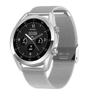 L19 1.28 inch Color Screen Smart Watch, IP68 Waterproof, Steel Watchband, Support Bluetooth Call/Heart Rate Monitoring/Blood Pressure Monitoring/Blood Oxygen Monitoring/Sleep Monitoring(Silver)