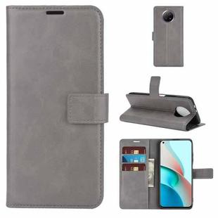 Retro Calf Pattern Buckle Horizontal Flip Leather Case with Holder & Card Slots & Wallet For Xiaomi Redmi Note 9 5G(Grey)