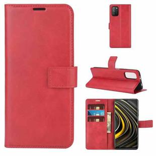 Retro Calf Pattern Buckle Horizontal Flip Leather Case with Holder & Card Slots & Wallet For Xiaomi POCO M3(Red)