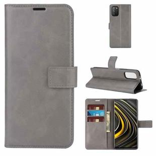 Retro Calf Pattern Buckle Horizontal Flip Leather Case with Holder & Card Slots & Wallet For Xiaomi POCO M3(Grey)