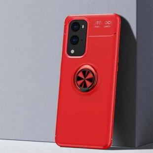 For OnePlus 9 Pro Metal Ring Holder 360 Degree Rotating TPU Case(Red+Red)