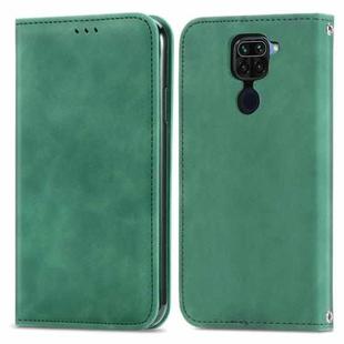 For Xiaomi Redmi 10X 4G / Redmi Note 9 Retro Skin Feel Business Magnetic Horizontal Flip Leather Case with Holder & Card Slots & Wallet & Photo Frame(Green)