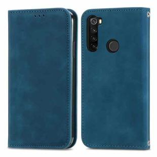For Xiaomi Redmi Note 8 Retro Skin Feel Business Magnetic Horizontal Flip Leather Case With Holder & Card Slots & Wallet & Photo Frame(Blue)