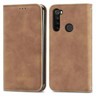 For Xiaomi Redmi Note 8 Retro Skin Feel Business Magnetic Horizontal Flip Leather Case With Holder & Card Slots & Wallet & Photo Frame(Brown)