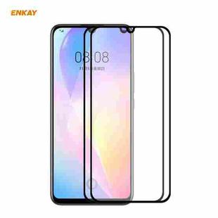 For Huawei Nova 8 SE 2 PCS ENKAY Hat-Prince Full Glue 0.26mm 9H 2.5D Tempered Glass Full Coverage Film