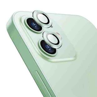 For iPhone 12 / 12 mini ENKAY Hat-Prince Aluminium Alloy + Tempered Glass Camera Lens Cover Full Coverage Protector(Green)