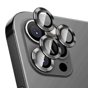 For iPhone 12 Pro Max ENKAY Hat-Prince Aluminium Alloy + Tempered Glass Camera Lens Cover Full Coverage Protector(Black)