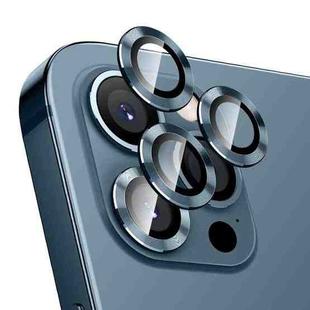 For iPhone 12 Pro Max ENKAY Hat-Prince Aluminium Alloy + Tempered Glass Camera Lens Cover Full Coverage Protector(Official Blue)