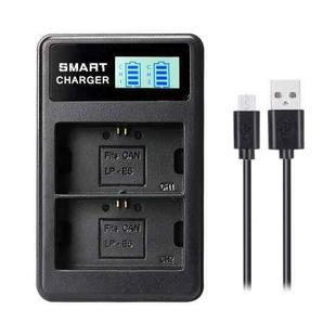 For Canon LP-E6 Smart LCD Display USB Dual-Channel Charger