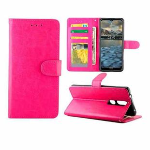 For Nokia 2.4 Crazy Horse Texture Leather Horizontal Flip Protective Case with Holder & Card Slots & Wallet & Photo Frame(Magenta)