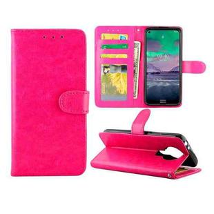 For Nokia 3.4 Crazy Horse Texture Leather Horizontal Flip Protective Case with Holder & Card Slots & Wallet & Photo Frame(Magenta)