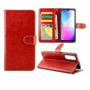 For Vivo Y73S Crazy Horse Texture Leather Horizontal Flip Protective Case with Holder & Card Slots & Wallet & Photo Frame(Brown)