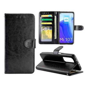 For Xiaomi Mi10T 5G/10T Pro 5G Crazy Horse Texture Leather Horizontal Flip Protective Case with Holder & Card Slots & Wallet & Photo Frame(Black)