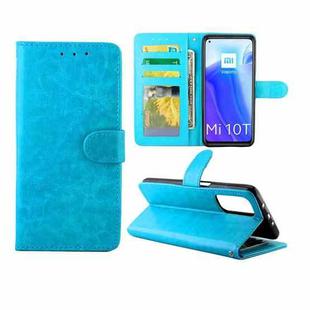 For Xiaomi Mi10T 5G/10T Pro 5G Crazy Horse Texture Leather Horizontal Flip Protective Case with Holder & Card Slots & Wallet & Photo Frame(baby Blue)