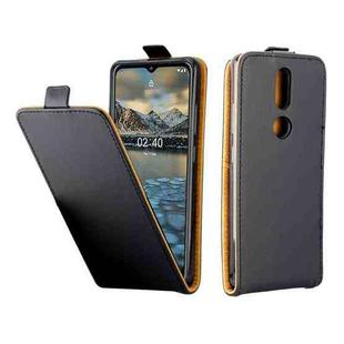 For Nokia2.4 Business Style Vertical Flip TPU Leather Case  with Card Slot(Black)