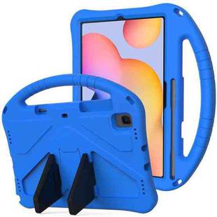 For Galaxy Tab S6 Lite P610/P615 EVA Flat Anti Falling Protective Case Shell with Holder(Blue)