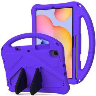 For Galaxy Tab S6 Lite P610/P615 EVA Flat Anti Falling Protective Case Shell with Holder(Purple)