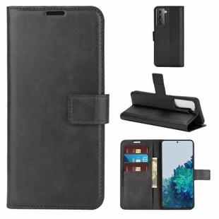 For Samsung Galaxy S21+ 5G Retro Calf Pattern Buckle Horizontal Flip Leather Case with Holder & Card Slots & Wallet (Black)