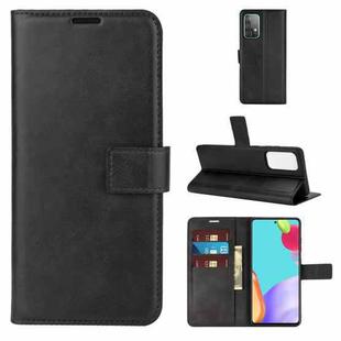 For Samsung Galaxy A52 5G / 4G Retro Calf Pattern Buckle Horizontal Flip Leather Case with Holder & Card Slots & Wallet (Black)