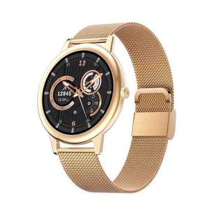 E10 1.09 inch Color Screen Smart Watch, IP68 Waterproof, Steel Watchband, Support Heart Rate Monitoring/Blood Pressure Monitoring/Blood Oxygen Monitoring/Sleep Monitoring(Gold)