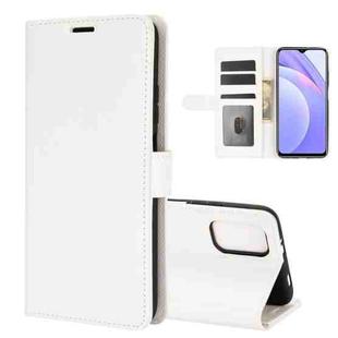 For Xiaomi Redmi Note 9 4G R64 Texture Single Horizontal Flip Protective Case with Holder & Card Slots & Wallet& Photo Frame(White)