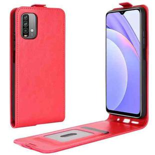 For Xiaomi Redmi Note 9 4G R64 Texture Single Vertical Flip Leather Protective Case with Card Slots & Photo Frame(Red)