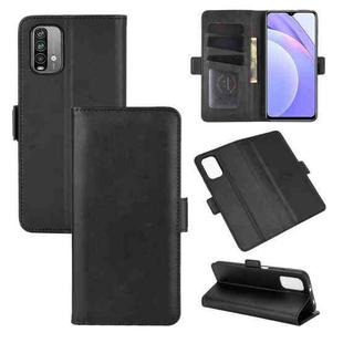 For Xiaomi Redmi Note 9 4G Dual-side Magnetic Buckle Horizontal Flip Leather Case with Holder & Card Slots & Wallet(Black)