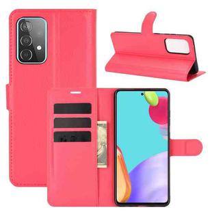 For Samsung Galaxy A52 5G / 4G Litchi Texture Horizontal Flip Protective Case with Holder & Card Slots & Wallet(Red)