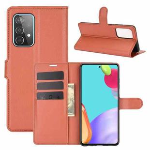For Samsung Galaxy A52 5G / 4G Litchi Texture Horizontal Flip Protective Case with Holder & Card Slots & Wallet(Brown)