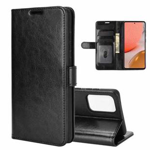 For Samsung Galaxy A72 5G / 4G R64 Texture Single Horizontal Flip Protective Case with Holder & Card Slots & Wallet& Photo Frame(Black)